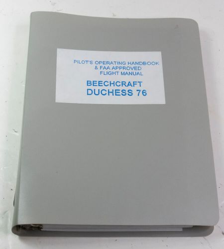 Beechcraft dutchess 76 pilot&#039;s operating handbook september 1983 edition