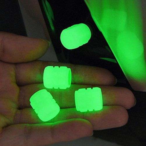 8pcs car luminous tire valve caps fluorescent night glowing motorcycle bike #-