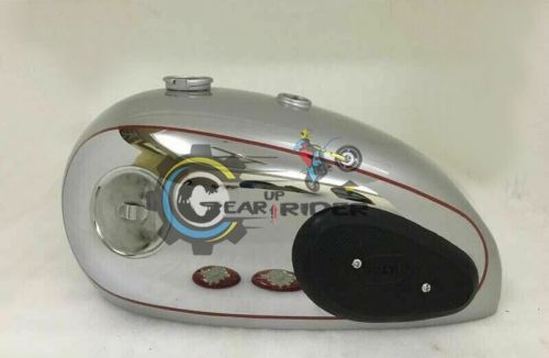 Fit for-bsa a7 a10 painted chromed fuel tank with fuel cap + knee pads