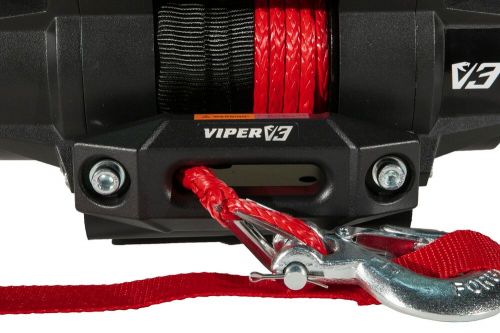 Motoalliance® viper v3 4500lb utv/atv military grade winch with 40&#039; black