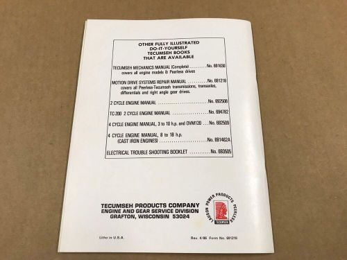 Tecumseh mechanic&#039;s handbook - tecumseh/peerless motion drive systems