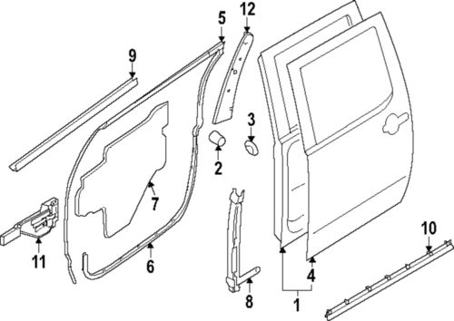 Genuine nissan belt weather-strip 82835-9bu0a