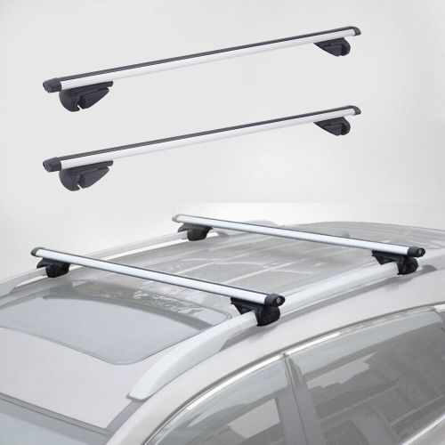 46&#034; universal top roof rack cross bars luggage for 4 door car suv