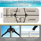 Pontoon boat cover support system, adjustable telescopic boat cover support pole