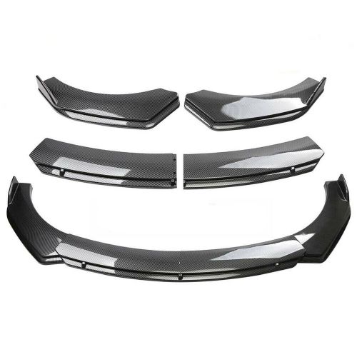 For dodge ram 1500 carbon front bumper lip chin splitter spoiler + strut rods