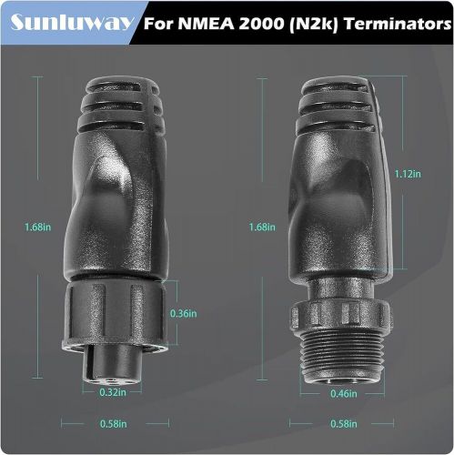 Nmea 2000 pair male/female terminator kit for lowrance simrad b&amp;g navico garmin