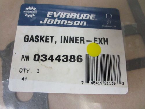 *new oem* 0810 omc johnson evinrude inner exhaust gasket 344386 0344386