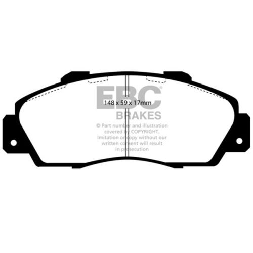 Ebc redstuff performance brake pads front fits: dc2 ek9 mb6 nsx uk stock dp3872c