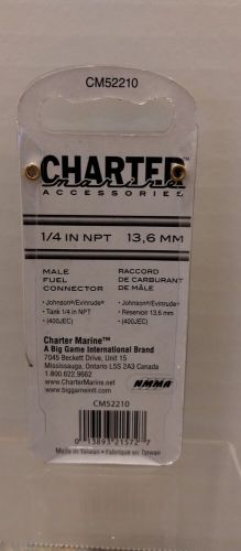 Male fuel connector 1/4 in (13.6mm) npt : pn (cm52210) charter marine acc.