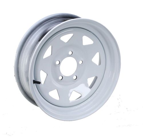 Fc trailer tire assembly st175/80d13 8-ply white spoke rim 5 lug on 4.5&#034;