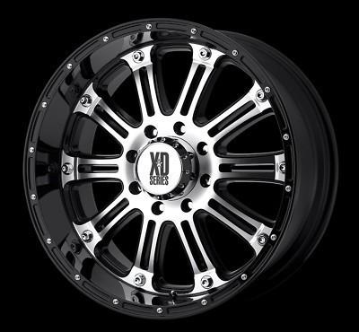 22" xd hoss gloss black rims & 37x13.50x22 nitto mud grappler mt tires wheels