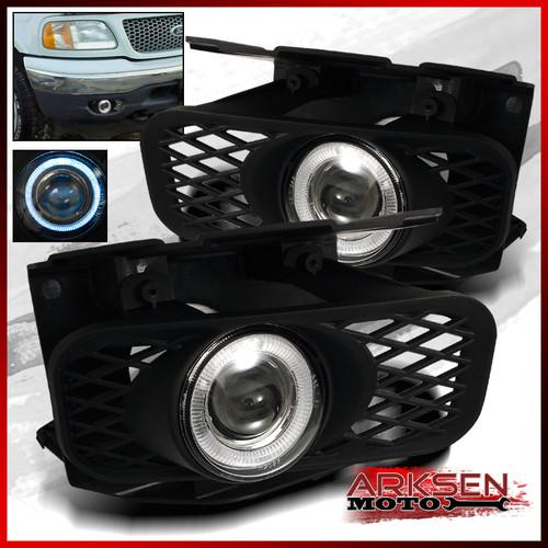 99-03 f150 99-02 expedition halo projector fog lights+switch+bulb pair lamp set