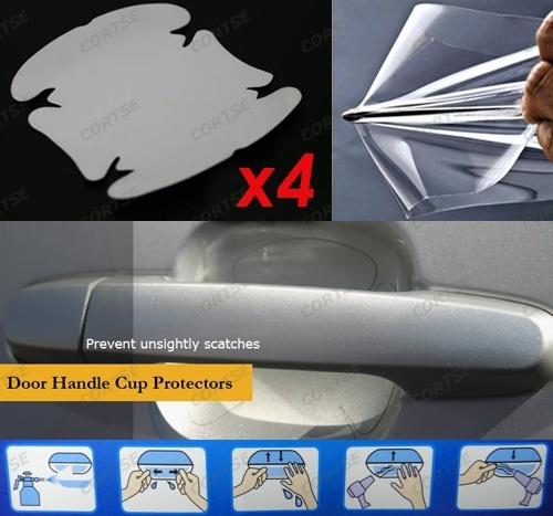 4x clear adhesive door handle paint scratch protective film sheet vinyl sticker