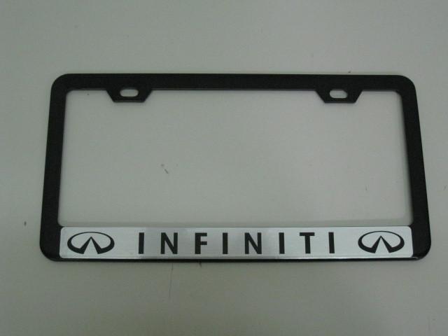 Infiniti *halo* g25 g35 g37 fx35 fx50 ex black metal license plate frame