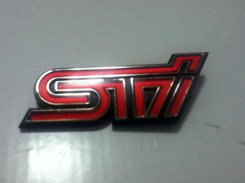 11-12 subaru wrx sti front grill emblem (sti) #4