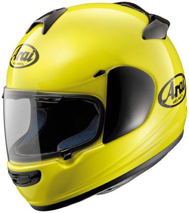 New arai vector-2 full-face adult helmet, flourescent yellow, large/lg