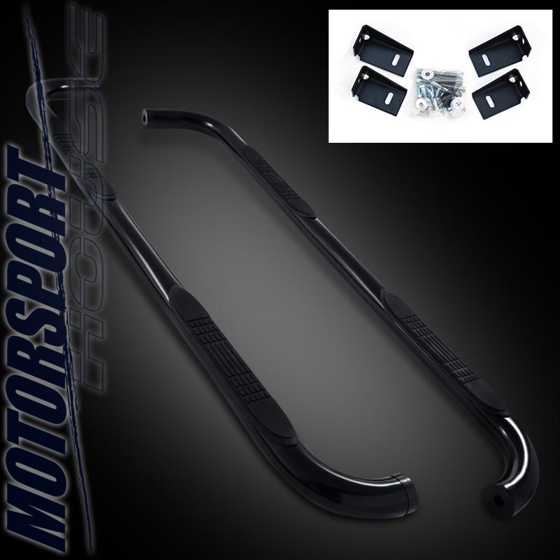 2004-2008 dodge durango limited slt 4dr suv black side step nerf bars pair l+r