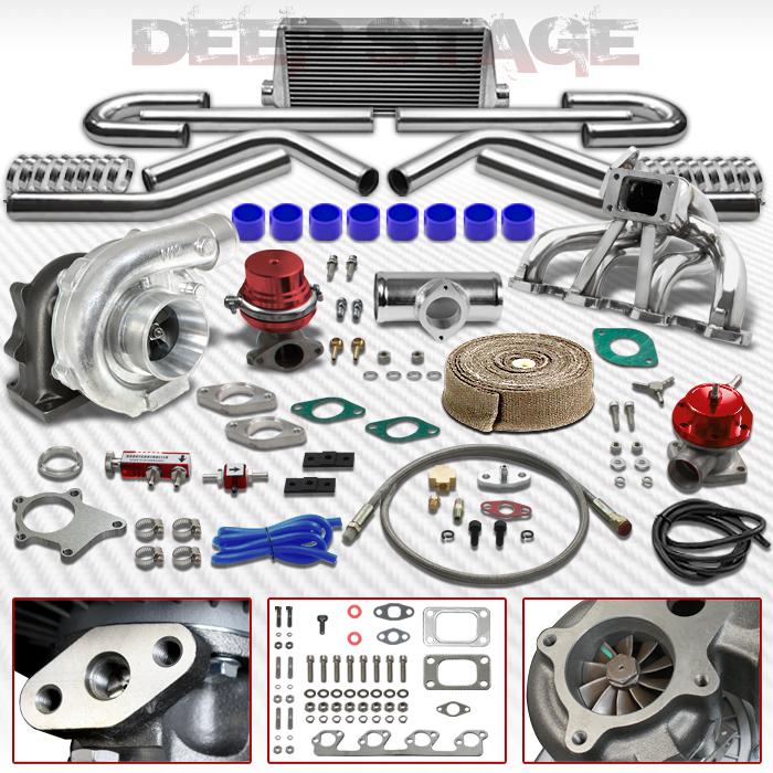 T04e 11pc turbo kit w/intercooler+manifold+wastegate 03-07 focus duratec 23/25