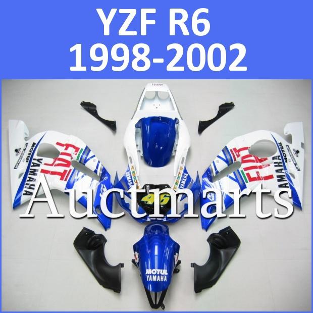 Fit yamaha yzfr6 98 99 00 01 02 yzf r6 1998 1999 2000 2001 2002 fairing h1 d10