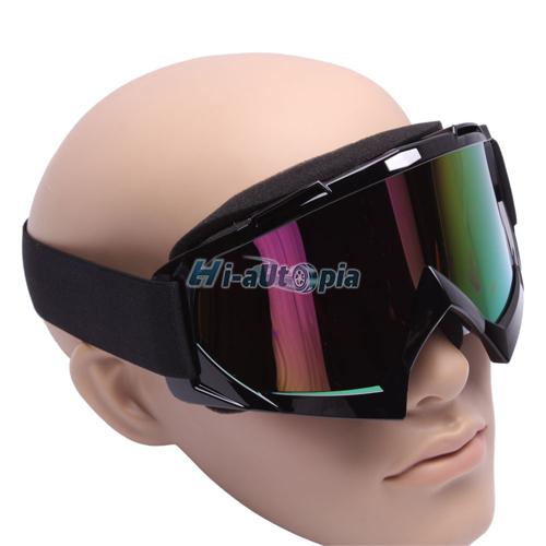 Buy New Windproof Motorcycle Helmet Goggles Colorful Lens Glasses Black