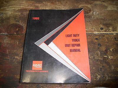 1993 gmc light duty truck unit repair factory issue repair manual