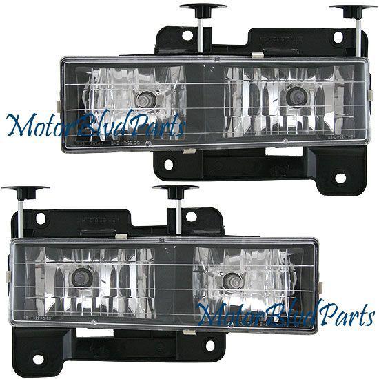 88-95 96 97 98 chevy c10/ gmc sierra black headlights