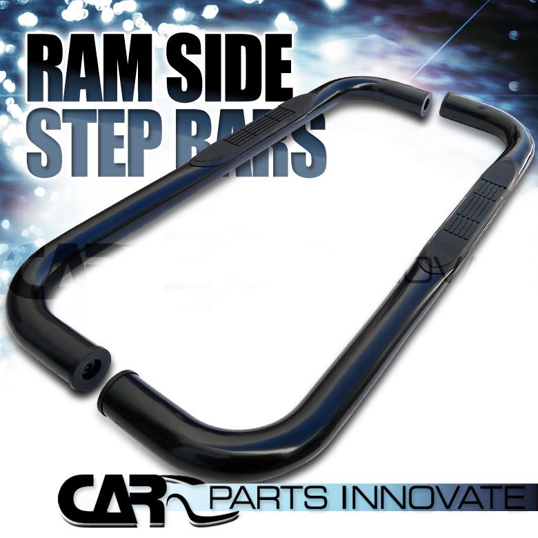 02-08 ram 1500 2500 regular cab 3" black stainless steel side step nerf bars