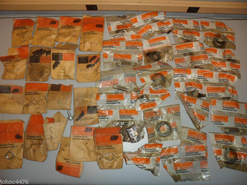 Nos amf harley davidson, aermacchi: oem '60s-'70s parts box lot! over 45 items! 