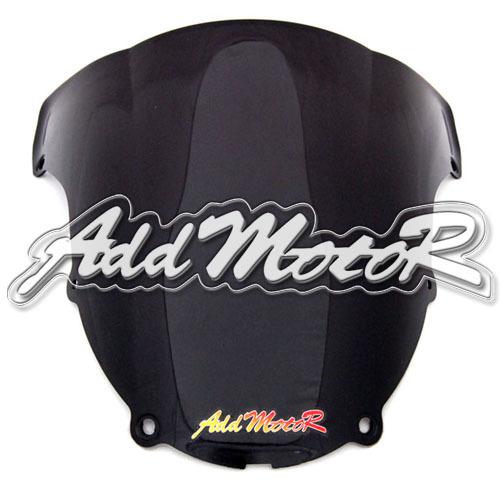 Double bubble black windshield motorcycle windscreen for ninja zx6r 2003-2004