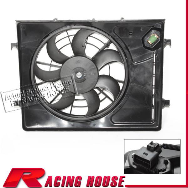 For 07-10 hyundai elantra gls touring se radiator cooling fan motor shroud auto