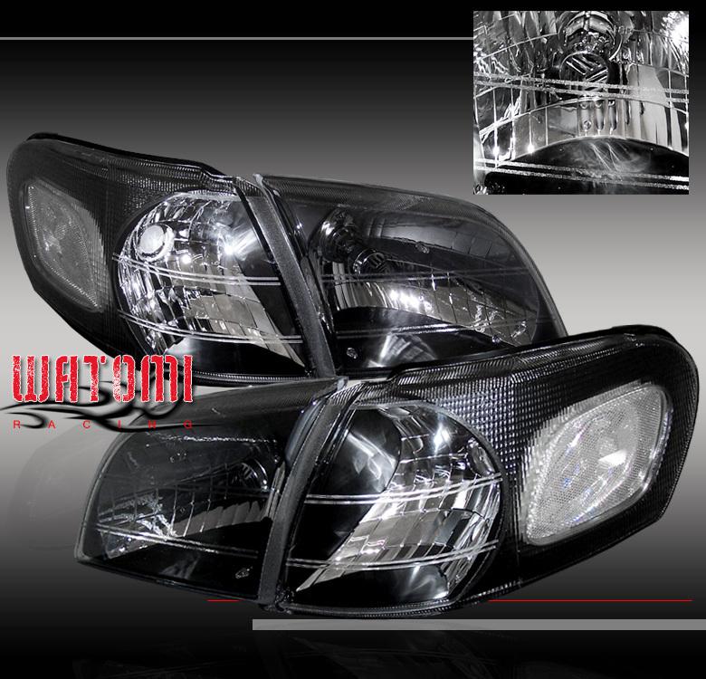 99-05 pontiac montana head lights+corner black 00 03 04