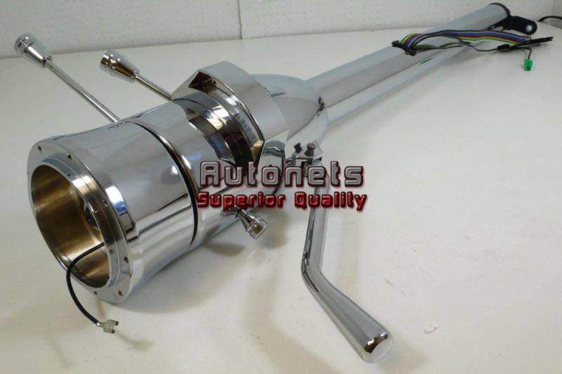 Chrome stainless steel 30" automatic tilt steering column gm universal fit