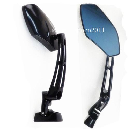 Motorcycle gloss black mini sport mirrors  kawasaki ninja 600r 650r zx10r zx11