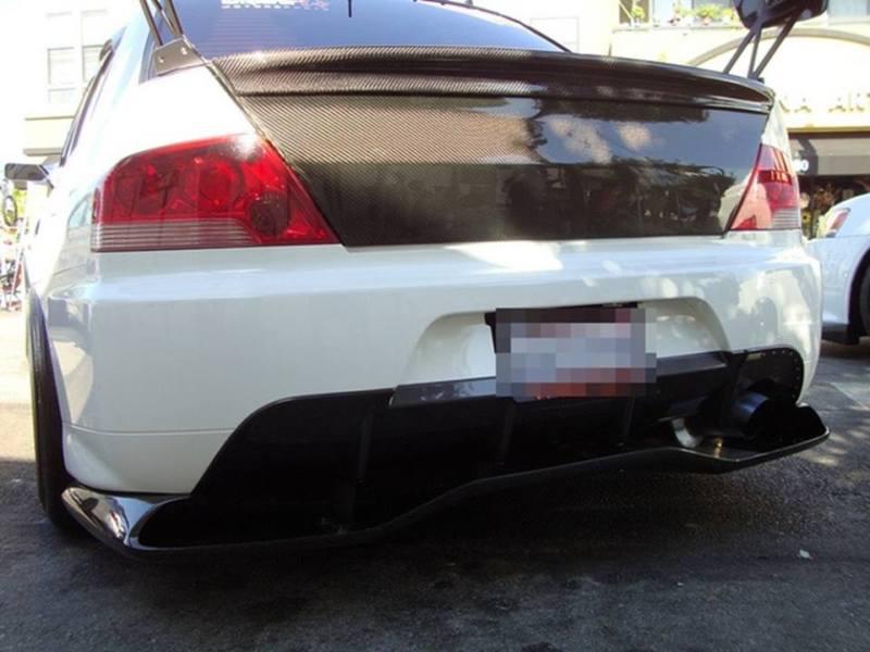 Mitsubishi lancer evolution evo 9 voltex style carbon rear bumper diffuser