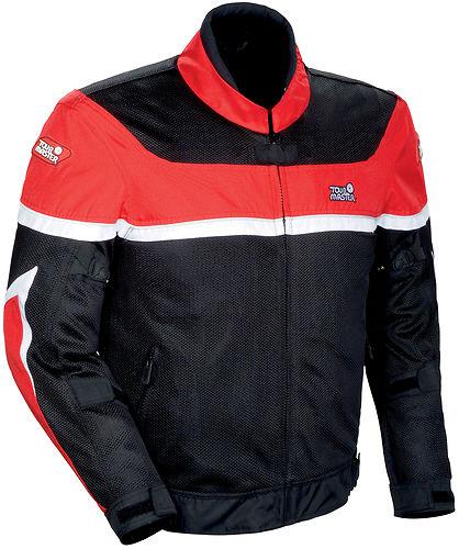 Tourmaster draft air 2 motorcycle jacket red black size large