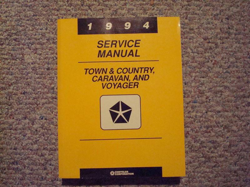 1994 chrysler town country/caravan/voyager van service shop repair manual book 