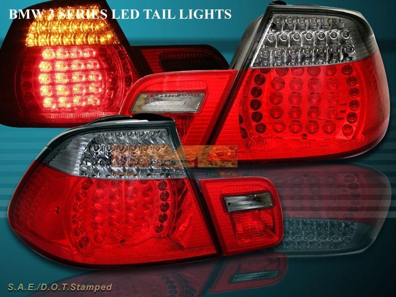 2000 2001 2002 2003 bmw e46 convertible led tail lights lamps red smoke