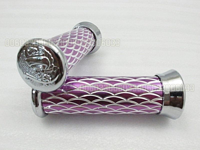 Yamaha scales custom chrome aluminum hand grips 7/8" violet 7days 7/8 inch