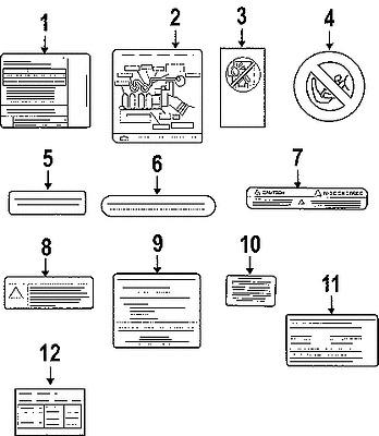 Nissan 14805ze50b genuine oem factory original emission label