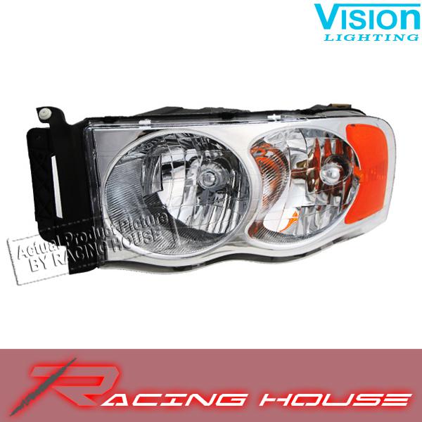 L/h headlight driver side lamp kit unit 2002-05 dodge ram pickup truck