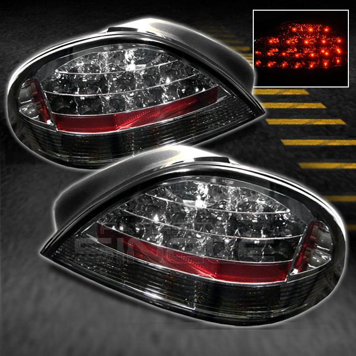 Smoked 99-05 pontiac grand am jdm led tail brake lights lamp pair left+right