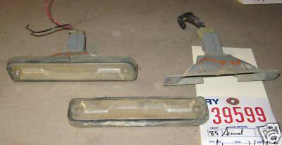 Honda 89 accord license plate light/lamp 1989 2 pieces