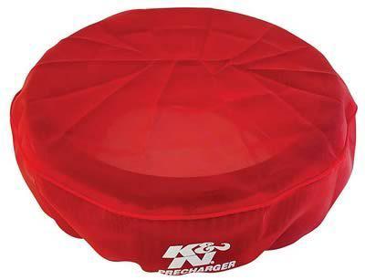 K&n air filter wrap precharger red round universal 14.00" dia 4.00" height ea