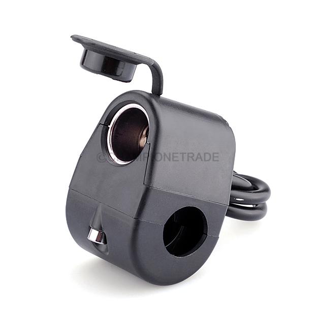 1x motorcycle handlebar plug power socket cigarette lighter for motorcycle atv