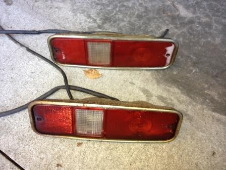 1972 ih scout taillight assemblies with original tail light lenses