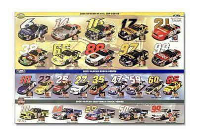 Nascar: ford racing poster kenseth andretti biffle 2005 - classic! free shipping