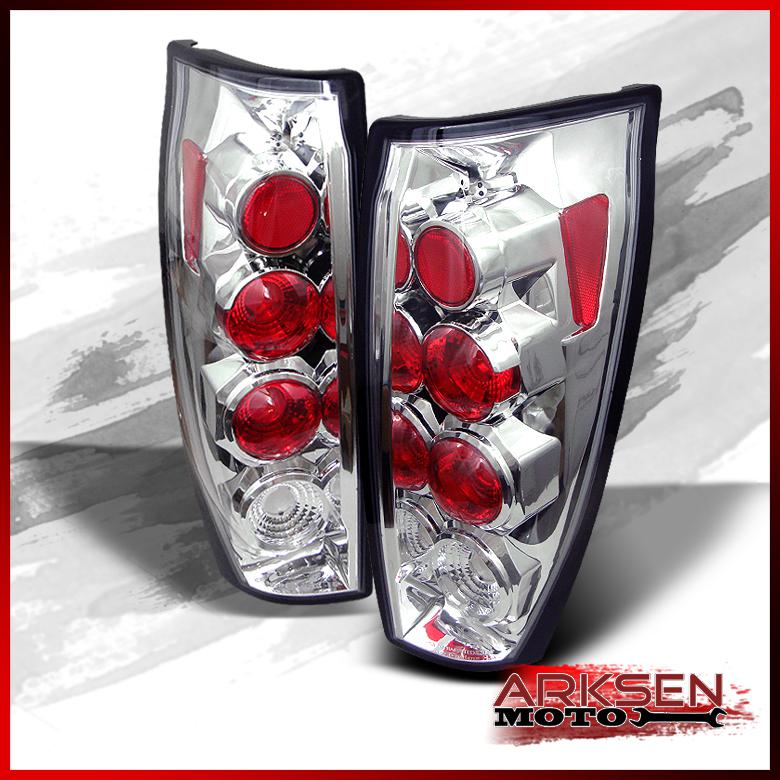 02-06 chevy avalanche z71 chrome tail brake lights rear lamp pair left+right set