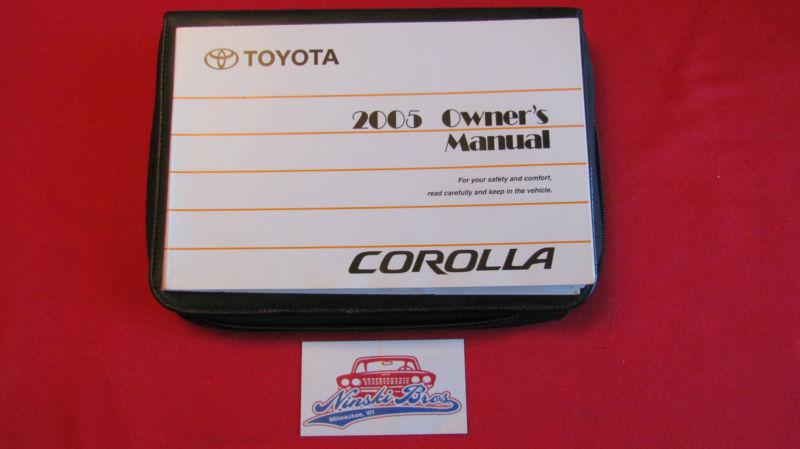 2005 toyota corolla owners manual w/ case 05