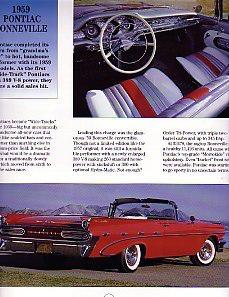 1959 pontiac bonneville convertible article - must see !! - huge pages !!