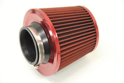 Red high performance 3" universal short ram/ cold intake turbo flow air filter